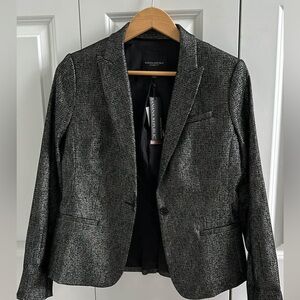 Banana Republic Women’s Black and silver blazer